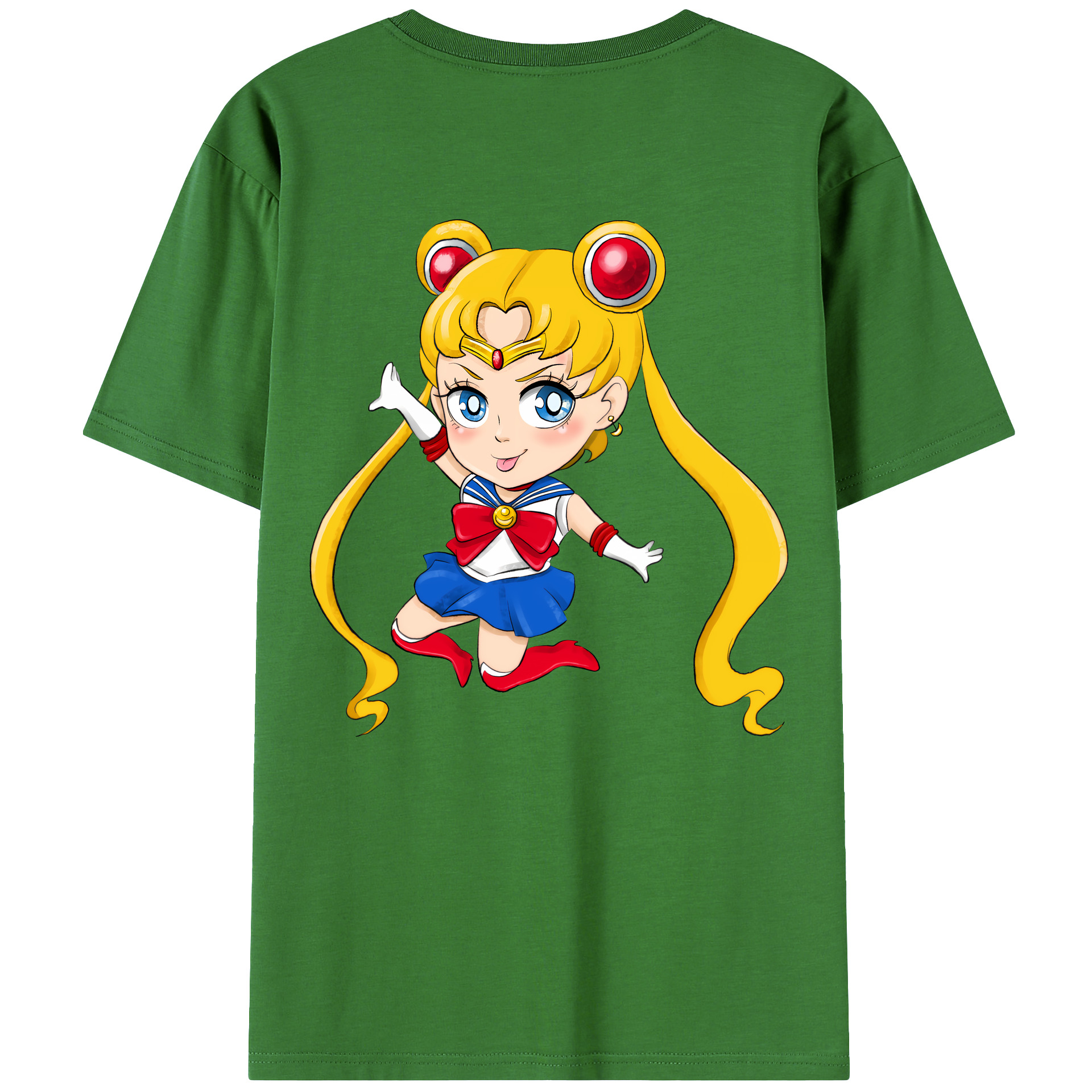 （画像用） 美少女戦士セーラームーン 月野 うさぎ つきの うさぎ Sailor Moon Tsukino Usagi レディース半袖Tシャツ(バックプリント)